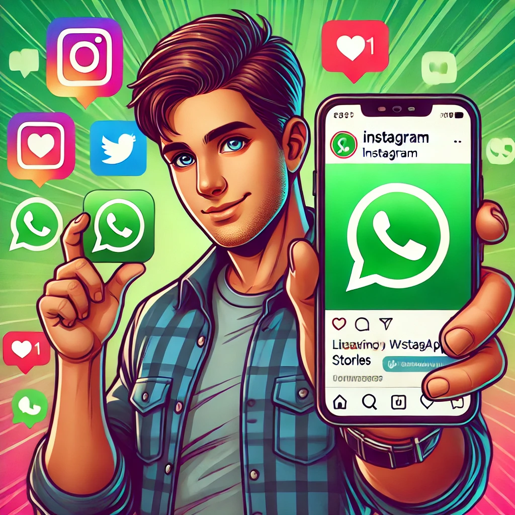 novo adesivo do Instagram para conectar seu WhatsApp